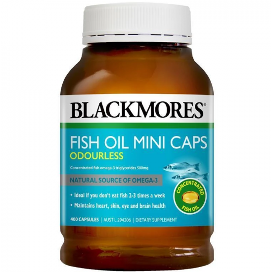 Blackmores Odourless Fish Oil MINI 400CAPS 澳佳宝 无腥味深海鱼油 Omega3 400粒迷你胶囊