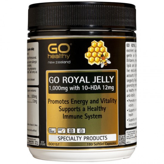 Go Healthy Go Royal Jelly 1000mg 10-HDA 12mg 高之源蜂王浆 胶囊 1000mg 180粒 