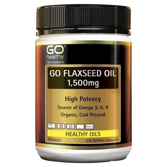 Go healthy Flaxseed Oil Organic 有机亚麻籽油 1500mg 210粒 抗血栓 降血脂  