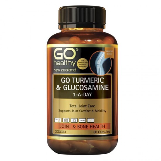 Go Healthy Turmeric + Glucosamine 1 A Day 60 Vegetable Capsules