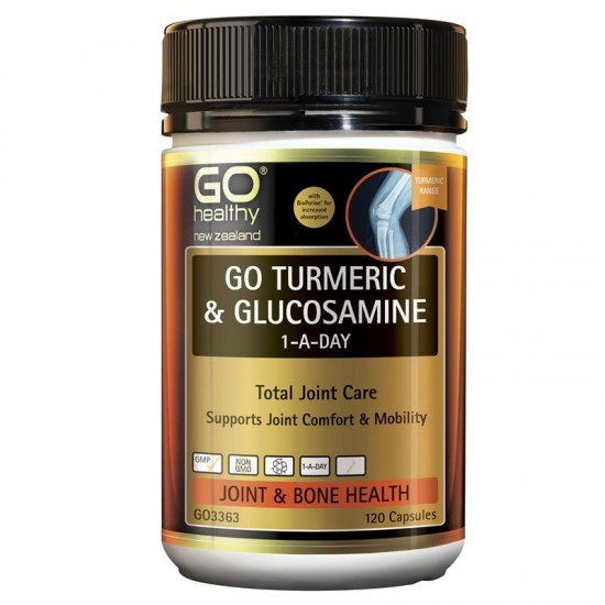 Go Healthy Turmeric + Glucosamine 1 A Day 120 Vegetable Capsules