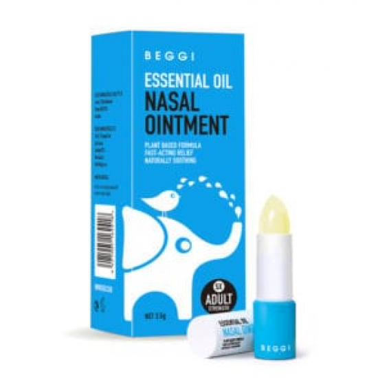 Beggi essential oil nasal ointment 3.5g 成人外涂式舒缓鼻塞膏  护鼻膏 鼻通灵