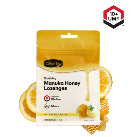 Comvita Manuka Honey Lozenges UMF10+ （40loz）康维他 麦卢卡蜂蜜UMF10+糖 蜂胶柠檬味 40粒 