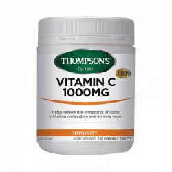Thompson's 汤普森 天然维生素C咀嚼片 1000mg 150片 Thompson's 汤普森 天然维生素C咀嚼片 1000mg 150片