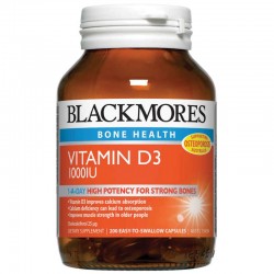 Blackmores  澳佳宝维他命D3胶囊1000IU 200粒 Blackmores  澳佳宝维他命D3胶囊1000IU 200粒
