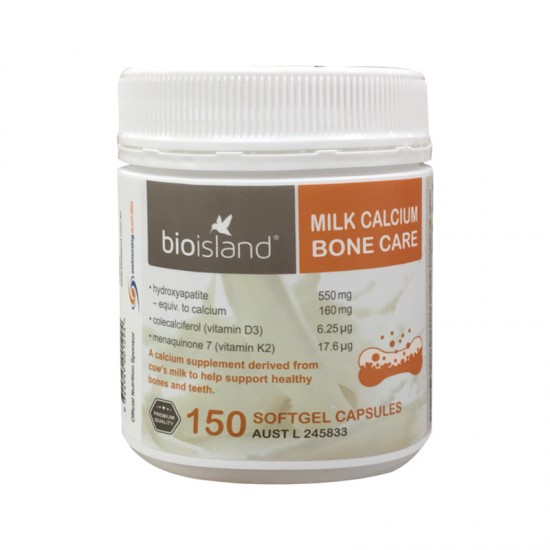 Bioisland Milk Calcium 生物岛 天然乳钙 胶囊 孕妇成人老人均可 150粒  