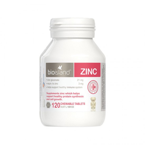 Bioisland Zinc 生物岛 葡萄糖酸锌小熊咀嚼片 120片 厌食体弱宝宝 