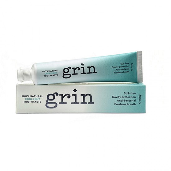 Grin 100% Natural Toothpaste 纯天然 牙膏 薄荷味 100g 新西兰牙膏中的爱马仕  【绿色】