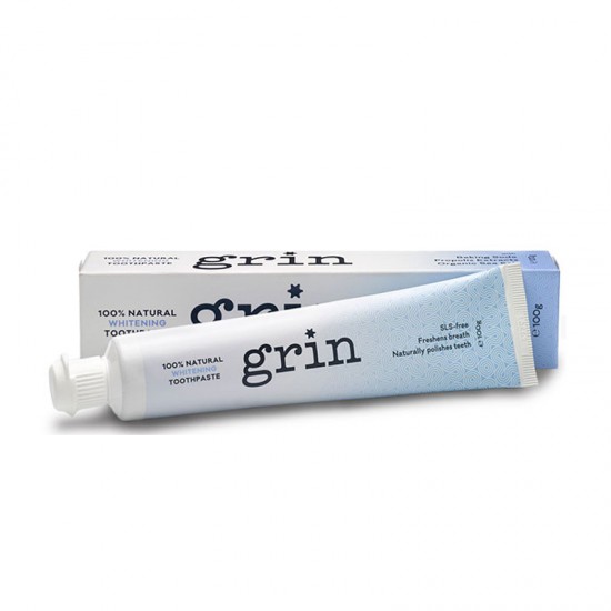 Grin 100% Natural whitening Toothpaste 纯天然 美白牙膏 100g 新西兰牙膏中的爱马仕  【蓝色】