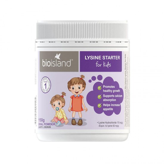 Bioisland Lysine Starter for Kids 生物岛 赖氨酸黄金助长素 助长粉 生长素 4周-5岁适用 (一段) 150g 