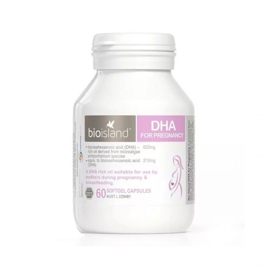 BioIsland DHA for pregnancy 生物岛 孕妇DHA海藻油孕期哺乳期营养维生素 60粒